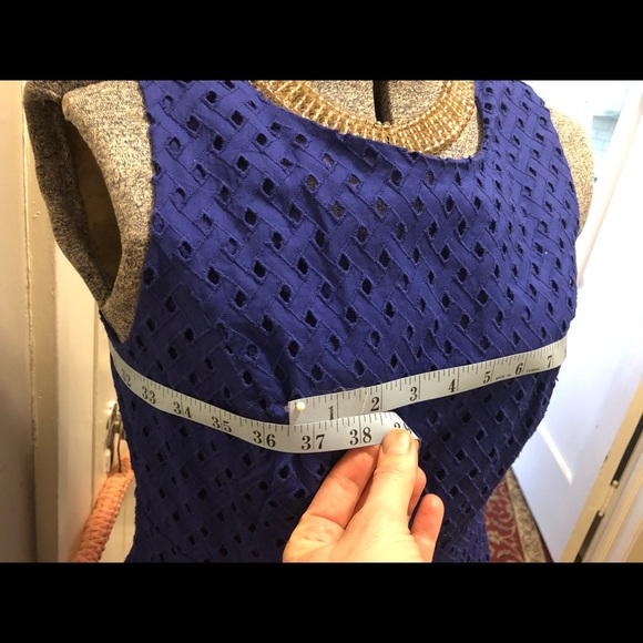 Beautiful electric blue Scoop neck Classic pinup skater half lined lightweight - Picture 1 of 8